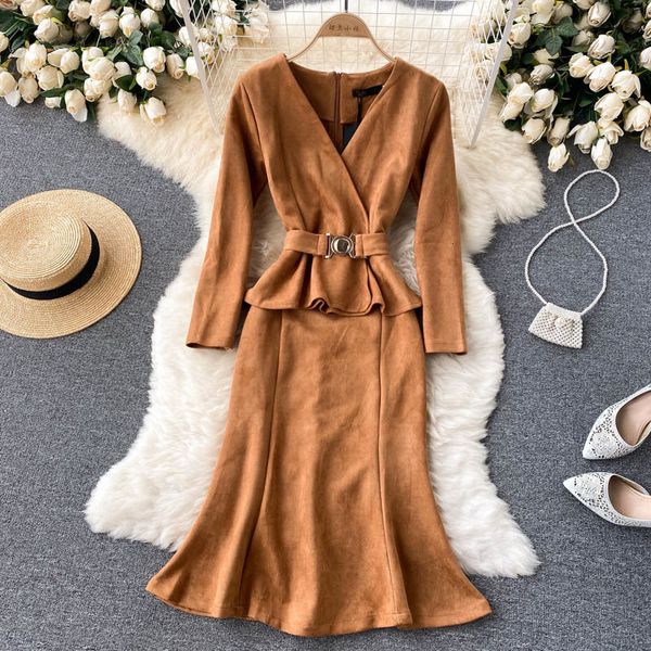 casual dresses elegant medium-dress singreiny with fish tail, long sleeve, v-collar, solid color, a-line, korean fashion t4y8, Black;gray
casual dresses elegant medium-dress singreiny with fish tail, long sleeve, v-collar, solid color, a-line, korean fashion t4y8, Black;gray