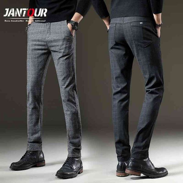 brand men's plaid pants casual elastic long trousers cotton gray black blue skinny work pant for male classic clothing jogging 210406
brand men's plaid pants casual elastic long trousers cotton gray black blue skinny work pant for male classic clothing jogging 210406