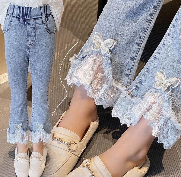 jeans autumn children's girls fashion solid color loose casual sports breathable denim flared trousers kids clothing kj35, Blue
jeans autumn children's girls fashion solid color loose casual sports breathable denim flared trousers kids clothing kj35, Blue