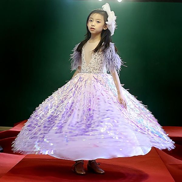 girl's dresses flower girl dress illusion o-neck appliques crystal sequined tulle lace princess floor-length luxury purple kids party g, Red;yellow
girl's dresses flower girl dress illusion o-neck appliques crystal sequined tulle lace princess floor-length luxury purple kids party g, Red;yellow