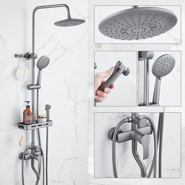 bathroom shower sets frosted polar gray copper faucet wall-mounted lifting system pressurized and cold set
bathroom shower sets frosted polar gray copper faucet wall-mounted lifting system pressurized and cold set