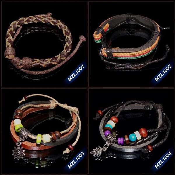 wholesale women/men's cuff leather surfer trib multiwrap bracelet wrist 100% handmade link, chain, Black
wholesale women/men's cuff leather surfer trib multiwrap bracelet wrist 100% handmade link, chain, Black