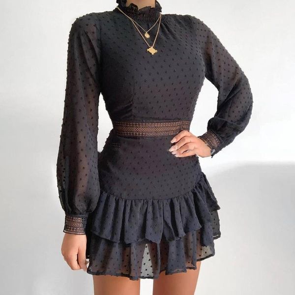 casual dresses autumn spring fashion dress 2021 solid black layered ruffle hollow a line mini arrival fall clothes for women, Black;gray
casual dresses autumn spring fashion dress 2021 solid black layered ruffle hollow a line mini arrival fall clothes for women, Black;gray