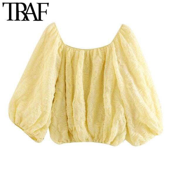 traf women fashion jacquard knitted loose blouses vintage slash neck puff sleeve elastic trims female shirts chic 210415, White
traf women fashion jacquard knitted loose blouses vintage slash neck puff sleeve elastic trims female shirts chic 210415, White