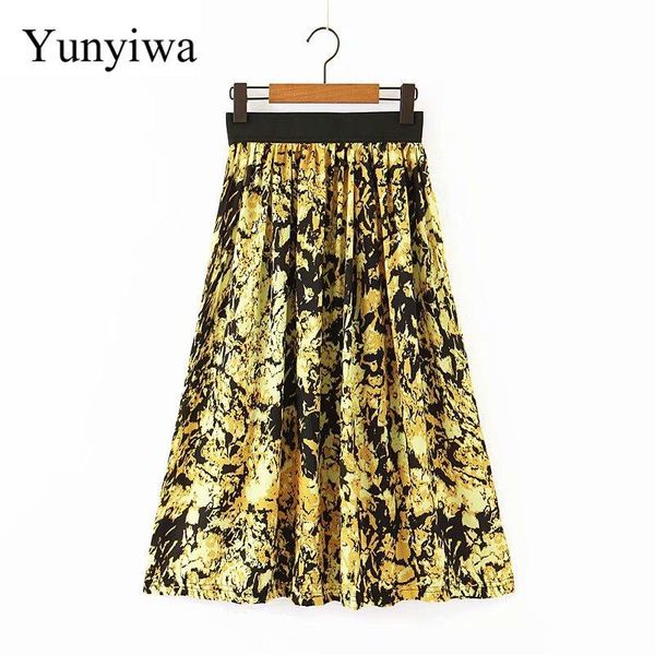 skirts women vintage printing pleats a line skirt faldas mujer ladies stylish elastic waist vestidos casual retro, Black
skirts women vintage printing pleats a line skirt faldas mujer ladies stylish elastic waist vestidos casual retro, Black