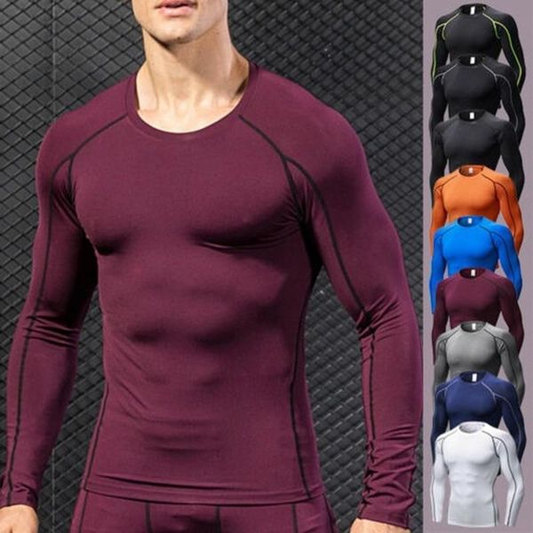 men's t-shirts mens compression t-shirt long sleeve gym base layer sports fitness muscle tees, White;black
men's t-shirts mens compression t-shirt long sleeve gym base layer sports fitness muscle tees, White;black