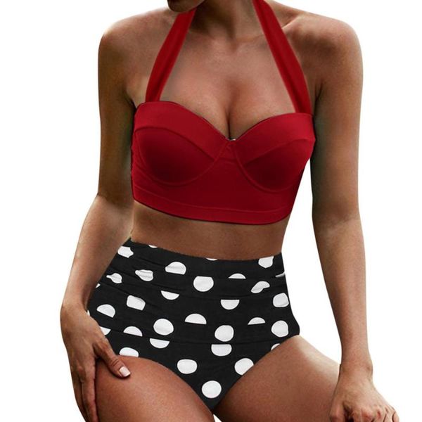 one-piece suits women high waist bikinis bathing suit swimwear 2pcs dot print swimuit female retro beachewear separate bikini set for summer
one-piece suits women high waist bikinis bathing suit swimwear 2pcs dot print swimuit female retro beachewear separate bikini set for summer