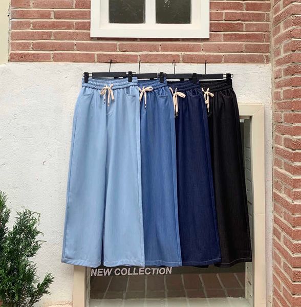 pants & capris 4 color summer loose blue elastic high waist straight wide leg pants casual black mujer pantalones all-match 210610, Black;white
pants & capris 4 color summer loose blue elastic high waist straight wide leg pants casual black mujer pantalones all-match 210610, Black;white
