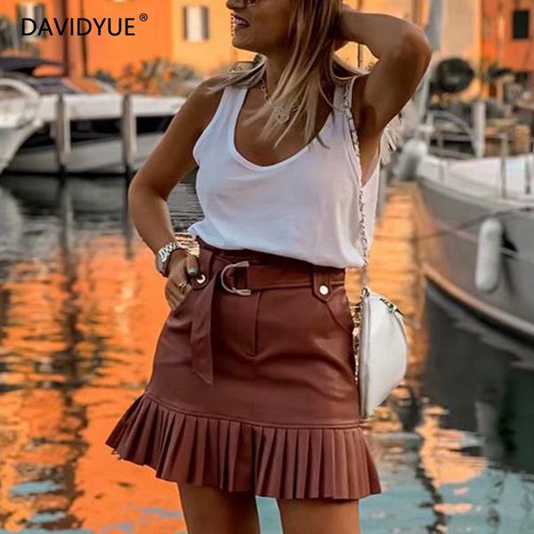skirts sash belt pu leather skirt ruffle high waist women female mini a line party club wear ladies short, Black
skirts sash belt pu leather skirt ruffle high waist women female mini a line party club wear ladies short, Black