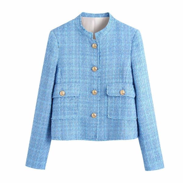 women's jackets 2021 women fashion with pockets texture solid cropped jacket single breasted long sleeves o-neck vintage female coat ch, Black;brown
women's jackets 2021 women fashion with pockets texture solid cropped jacket single breasted long sleeves o-neck vintage female coat ch, Black;brown