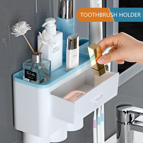 bathroom accessories with magnetic cup toothbrush holder automatic toothpaste dispenser wall mount rack storage for home holders
bathroom accessories with magnetic cup toothbrush holder automatic toothpaste dispenser wall mount rack storage for home holders