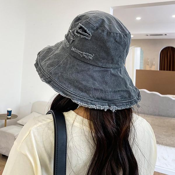 wide brim hats casquette frayed cowboy fisherman cap foldable soft sunshade hat summer washed basin outdoor bucket caps #t3p, Blue;gray
wide brim hats casquette frayed cowboy fisherman cap foldable soft sunshade hat summer washed basin outdoor bucket caps #t3p, Blue;gray