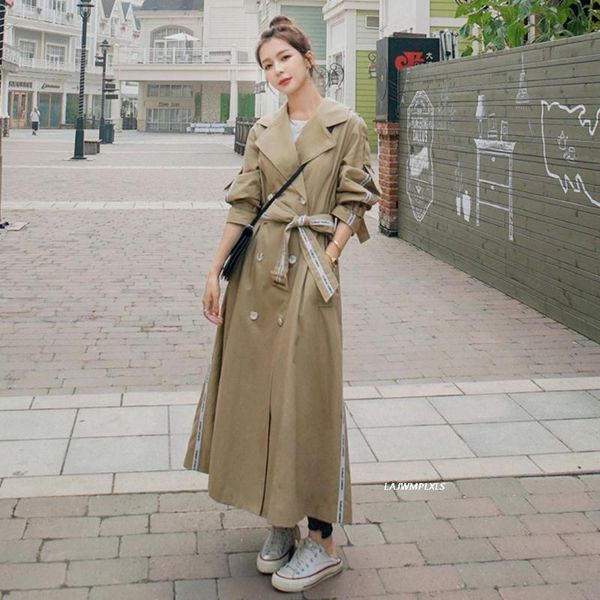 women's trench coats women khaki big size long cloak coat lapel sleeve loose fit windbreaker fashion spring autumn 2021, Tan;black
women's trench coats women khaki big size long cloak coat lapel sleeve loose fit windbreaker fashion spring autumn 2021, Tan;black