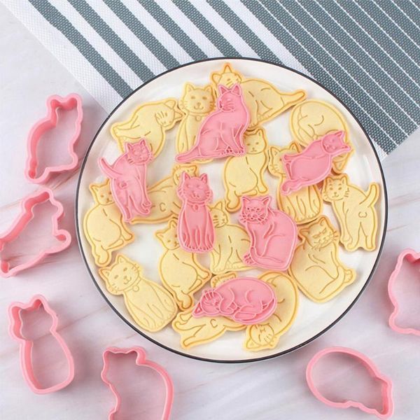 baking moulds 6pcs cookie cutter set tools plastic cat dog cutters cakes bakeware mold biscuit stamp decorating cooki e3z8
baking moulds 6pcs cookie cutter set tools plastic cat dog cutters cakes bakeware mold biscuit stamp decorating cooki e3z8