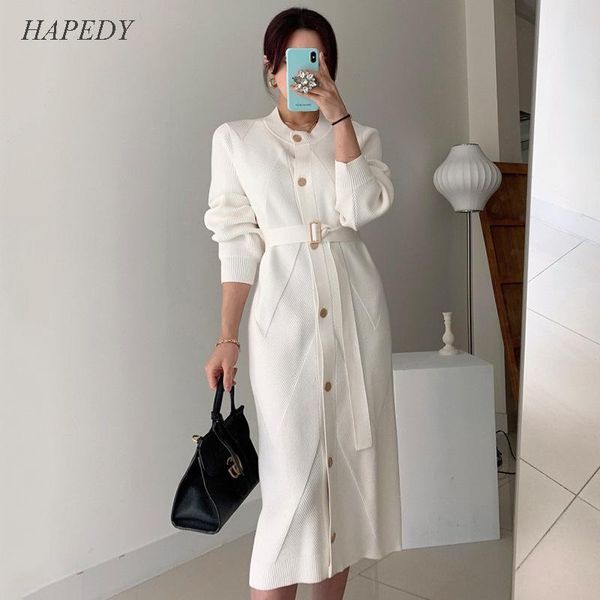 casual dresses hapedy women sweater dress elegant o-neck single-breasted solid long sleeve belted knitted slin female, Black;gray
casual dresses hapedy women sweater dress elegant o-neck single-breasted solid long sleeve belted knitted slin female, Black;gray