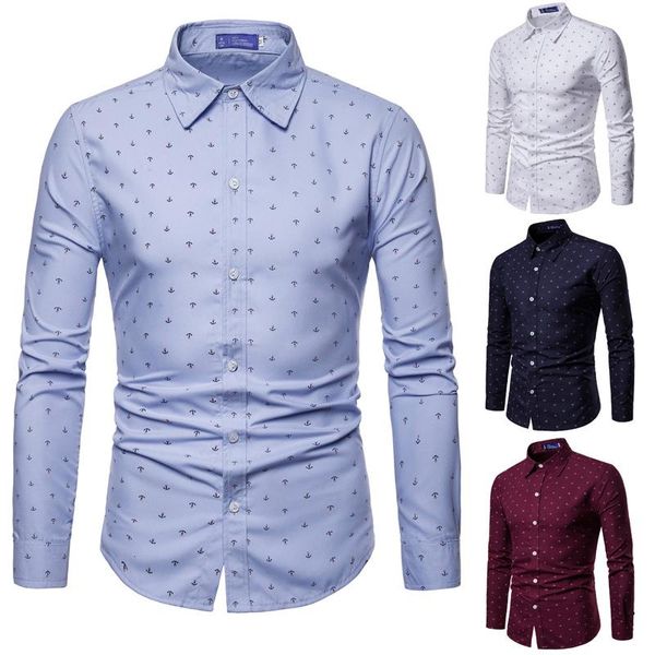 men's casual shirts arrival western stylish fashion anchors printing -3xl long sleeve young boys shirt slim fit, White;black
men's casual shirts arrival western stylish fashion anchors printing -3xl long sleeve young boys shirt slim fit, White;black