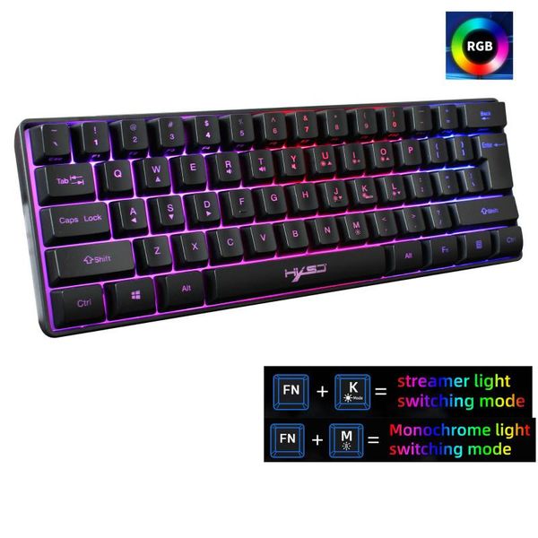 keyboard hxsj 61 key game film rgb light mini keyboards multiple shortcut combinations
keyboard hxsj 61 key game film rgb light mini keyboards multiple shortcut combinations