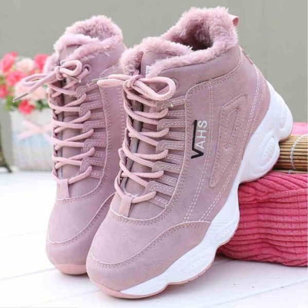 boots winter plus velvet women's shoes high-female students thick-soled sneakers cotton, Black
boots winter plus velvet women's shoes high-female students thick-soled sneakers cotton, Black