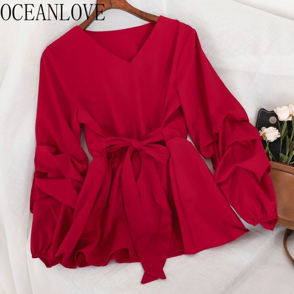 lantern sleeve solid women and blouses bow bandage v neck shirts spring korean fashion blusas mujer 14544 210415, White
lantern sleeve solid women and blouses bow bandage v neck shirts spring korean fashion blusas mujer 14544 210415, White