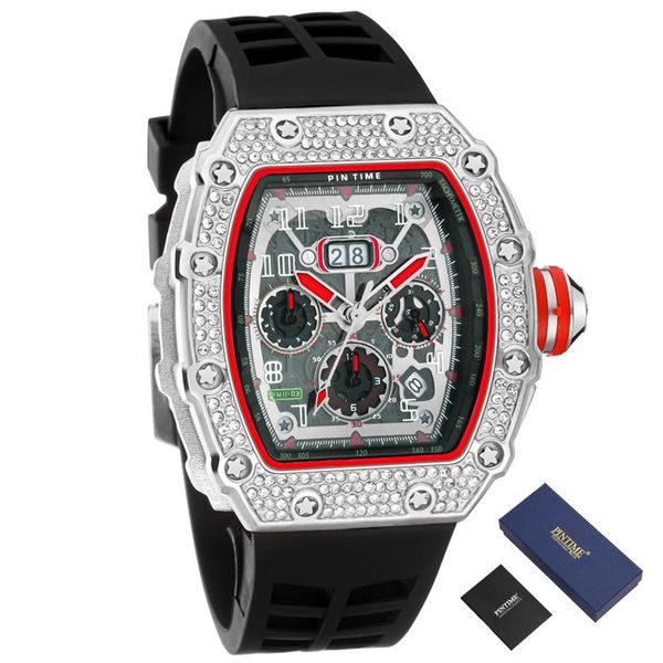 wristwatches pintimehip hop watch men chronograph military mens watches gold diamond male clock saat erkek relogio masculin, Slivery;brown
wristwatches pintimehip hop watch men chronograph military mens watches gold diamond male clock saat erkek relogio masculin, Slivery;brown