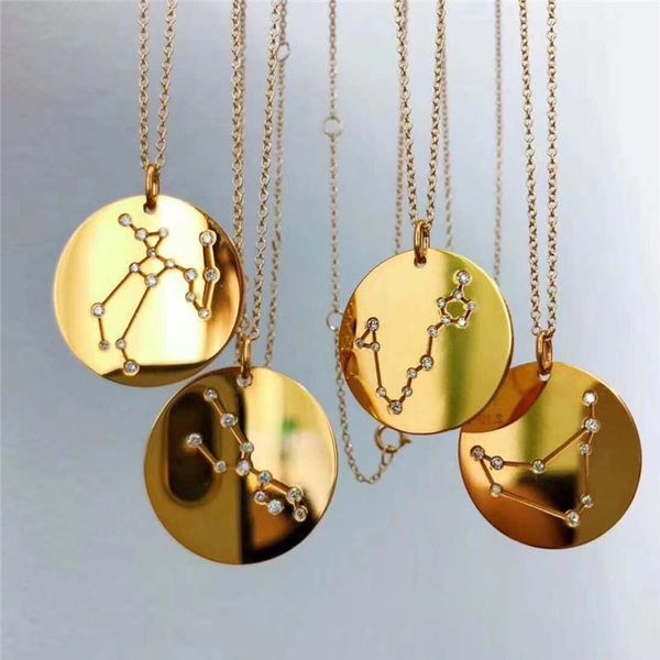 pendant necklaces fashion jewelry zodiac crystal star sign 12 constellation necklace for women accessories, Silver
pendant necklaces fashion jewelry zodiac crystal star sign 12 constellation necklace for women accessories, Silver