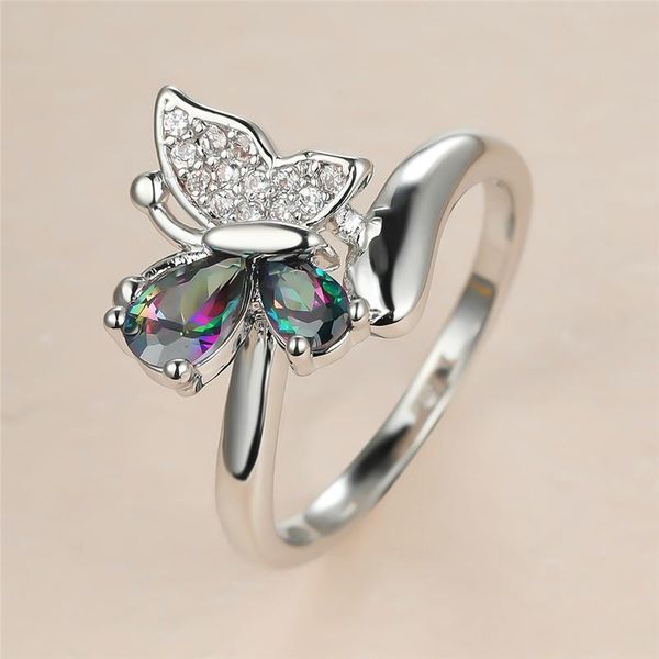 wedding rings luxury female rainbow crystal stone ring simple silver color for women vintage bride butterfly engagement, Slivery;golden
wedding rings luxury female rainbow crystal stone ring simple silver color for women vintage bride butterfly engagement, Slivery;golden