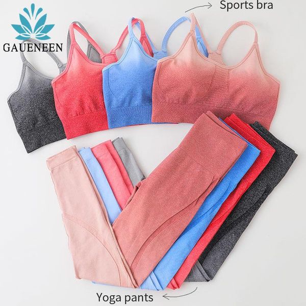 yoga outfit gaueneen women gradient seamless set tracksuit fitness gym clothing ombre padded sports bra high waist leggings activewear
yoga outfit gaueneen women gradient seamless set tracksuit fitness gym clothing ombre padded sports bra high waist leggings activewear