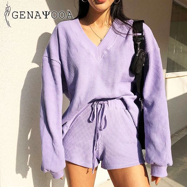 genayooa v-neck casual 2 set two piece outfits korean style autumn shorts tracksuit women matching sets 210417, White
genayooa v-neck casual 2 set two piece outfits korean style autumn shorts tracksuit women matching sets 210417, White