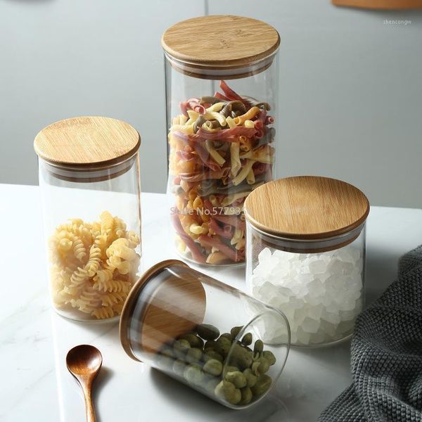 storage bottles & jars high-quality borosilicate glass sealed bamboo lids tea tins sweets and transparent containers
storage bottles & jars high-quality borosilicate glass sealed bamboo lids tea tins sweets and transparent containers