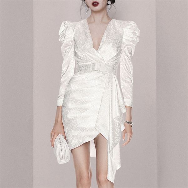 elegant women v-neck puff sleeve irregular dress spring office ol high waist bodycon party vestidos femme 210519, Black;gray
elegant women v-neck puff sleeve irregular dress spring office ol high waist bodycon party vestidos femme 210519, Black;gray
