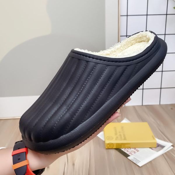 slippers winter warm non-slip men shoes waterproof women eva home soft couples plush cotton indoor out, Black
slippers winter warm non-slip men shoes waterproof women eva home soft couples plush cotton indoor out, Black