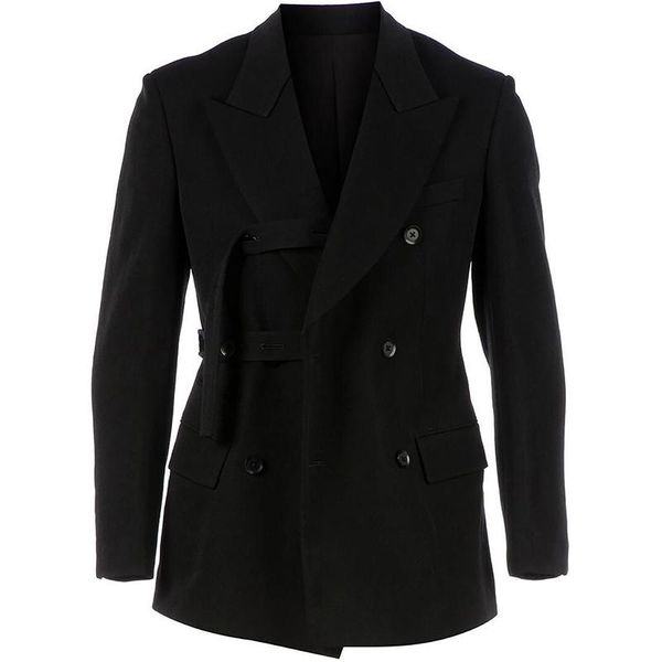 men's suits & blazers original design double - breasted loose belt suit jacket oversize runway show men, White;black
men's suits & blazers original design double - breasted loose belt suit jacket oversize runway show men, White;black