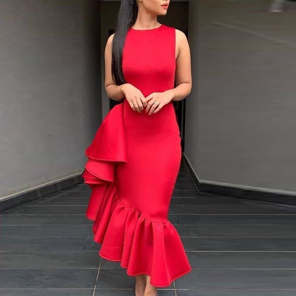 women bodycon dresses sleeveless side ruffles slim o neck red party fashion sheath plus size xxl female vestidos robes 210416, Black;gray
women bodycon dresses sleeveless side ruffles slim o neck red party fashion sheath plus size xxl female vestidos robes 210416, Black;gray