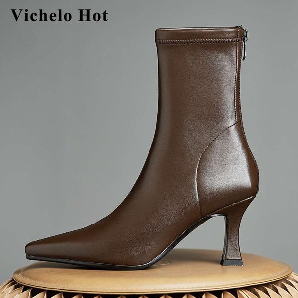 boots vichelo gladiator microfiber solid streetwear korean girls pointed toe thin high heel zipper office lady mid-calf l29, Black
boots vichelo gladiator microfiber solid streetwear korean girls pointed toe thin high heel zipper office lady mid-calf l29, Black