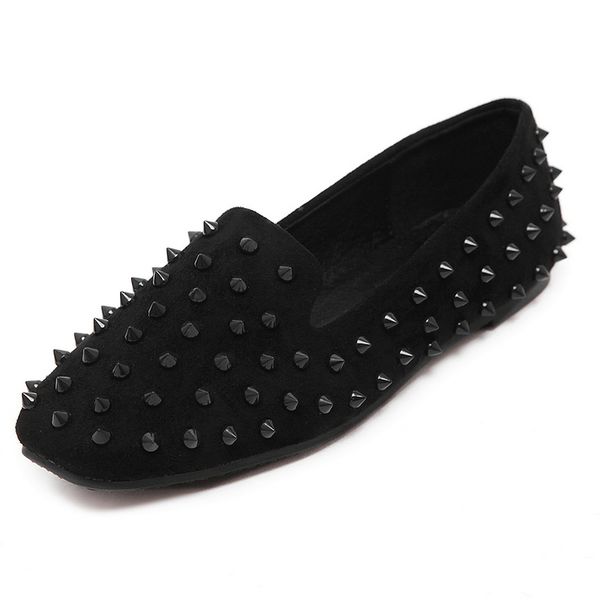 dress shoes flat women rivets woman casual square toe flats loafers ladies studs shoes, Black
dress shoes flat women rivets woman casual square toe flats loafers ladies studs shoes, Black