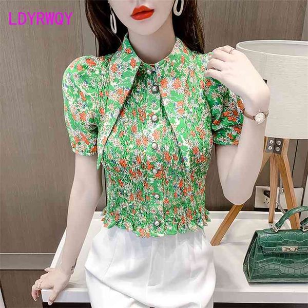 ldyrwqy floral summer korean style puff sleeve slim fashion single-breasted pleated temperament shirt polyester 210603, White
ldyrwqy floral summer korean style puff sleeve slim fashion single-breasted pleated temperament shirt polyester 210603, White