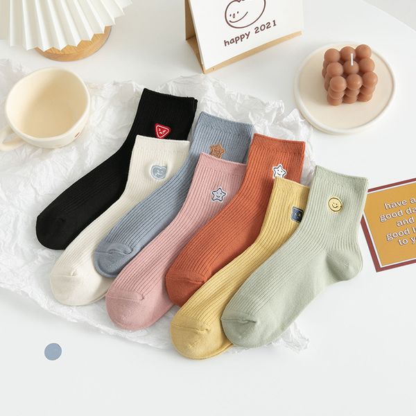 socks women's high tube autumn and winter pure cotton korean version double needle embroidery solid color lovely pile, Black;white
socks women's high tube autumn and winter pure cotton korean version double needle embroidery solid color lovely pile, Black;white