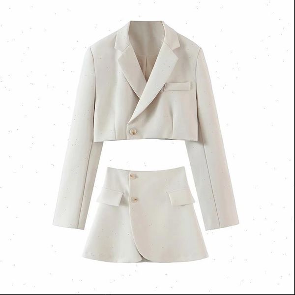 xeasy clothing two piece set women dress suits with skirt solid color lapel single breasted long sleeves short, White
xeasy clothing two piece set women dress suits with skirt solid color lapel single breasted long sleeves short, White