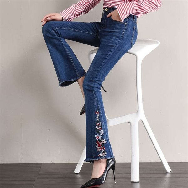 women's jeans autumn and winter stretch plus size fat mm high waist embroidered micro flared pants p6107 7ofo, Blue
women's jeans autumn and winter stretch plus size fat mm high waist embroidered micro flared pants p6107 7ofo, Blue