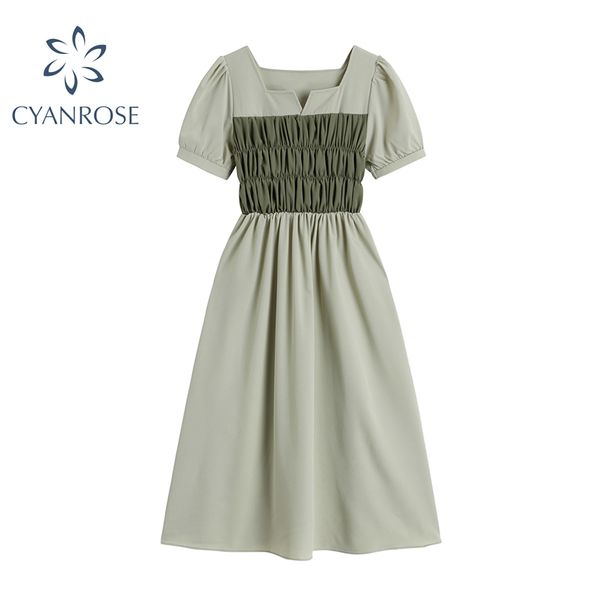 korean mori girl wrinkled dress women summer short sleeve high waist elastic slim midi vestidos ins spliced design dresses 210417, Black;gray
korean mori girl wrinkled dress women summer short sleeve high waist elastic slim midi vestidos ins spliced design dresses 210417, Black;gray