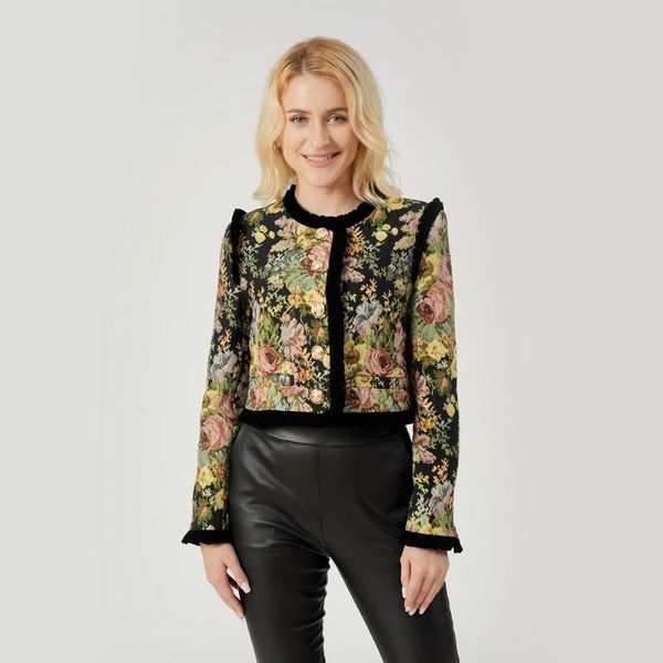 women's jackets aneu women 2021 winter fashion coat elegant thick warm outerwear woman jacket flowers cotton liner short ladies blouse, Black;brown
women's jackets aneu women 2021 winter fashion coat elegant thick warm outerwear woman jacket flowers cotton liner short ladies blouse, Black;brown