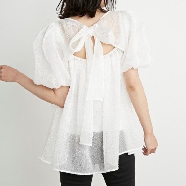 women's blouses & shirts elegant back lace-up sweet bow women blouse japanese summer short sleeve tunic solid chic pullover, White
women's blouses & shirts elegant back lace-up sweet bow women blouse japanese summer short sleeve tunic solid chic pullover, White