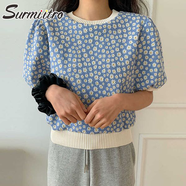 surmiitro t-shirts for women fashion summer korean style short sleeve blue daisy floral t shirt tees female tshirt knitted 210712, White
surmiitro t-shirts for women fashion summer korean style short sleeve blue daisy floral t shirt tees female tshirt knitted 210712, White