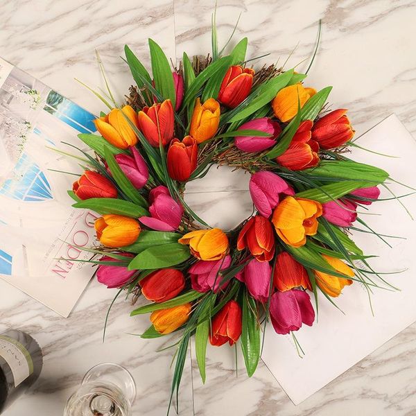 silk tulips wreath garlands front door ornaments spring forest colorful window wedding decorations artificial flowe decorative flowers & wre
silk tulips wreath garlands front door ornaments spring forest colorful window wedding decorations artificial flowe decorative flowers & wre
