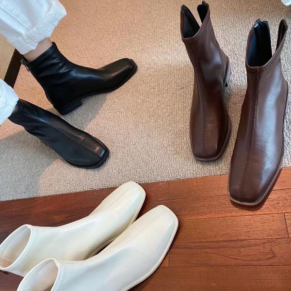 boots fashion women sock square toe stretch flats heeled back zipper black/beige/brown spring/autumn
boots fashion women sock square toe stretch flats heeled back zipper black/beige/brown spring/autumn