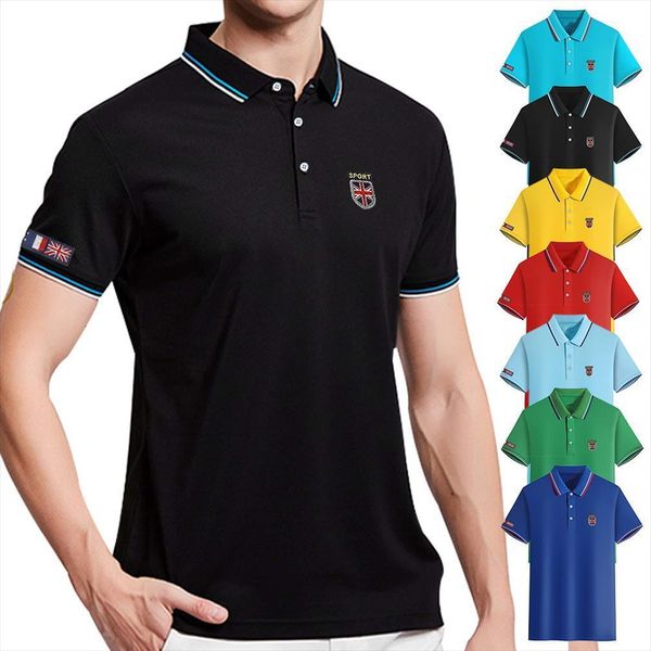 brand shirt mens polo short sleeve classic homme clothing casual mercerized cotton designer t190, White;black
brand shirt mens polo short sleeve classic homme clothing casual mercerized cotton designer t190, White;black