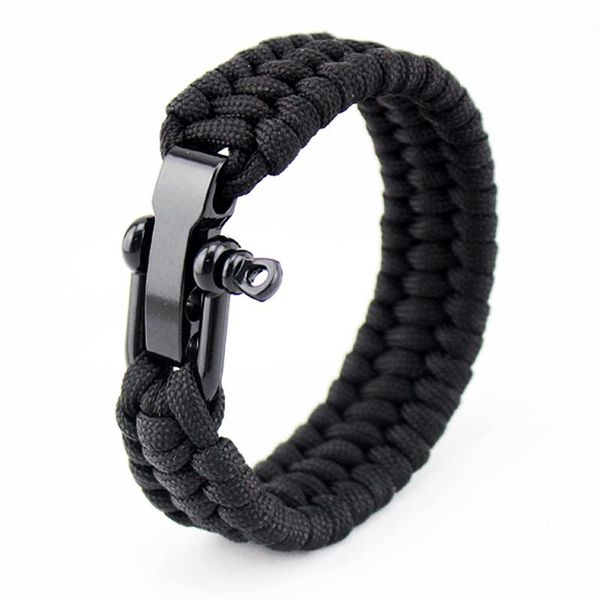 link, chain braided bracelet men multi-function paracord survival women outdoor camping rope bracelets, Black
link, chain braided bracelet men multi-function paracord survival women outdoor camping rope bracelets, Black