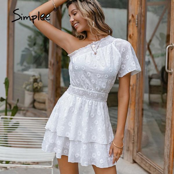 simplee slash neck casual holiday white dress summer ruffle lace knee length women a-line oblique shoulder short dresses, Black;gray
simplee slash neck casual holiday white dress summer ruffle lace knee length women a-line oblique shoulder short dresses, Black;gray