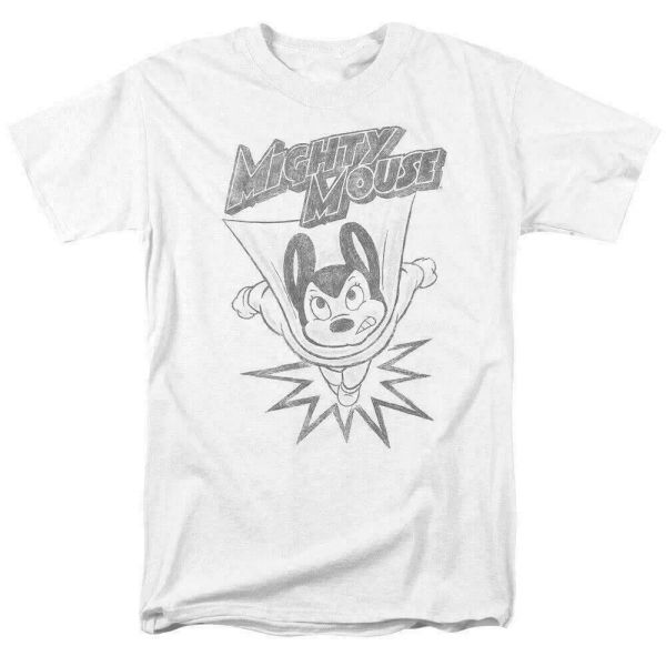 Mighty Mouse Bursting Out T Shirt Mens Licensed Cartoon Merchandise White, White;black
Mighty Mouse Bursting Out T Shirt Mens Licensed Cartoon Merchandise White, White;black
