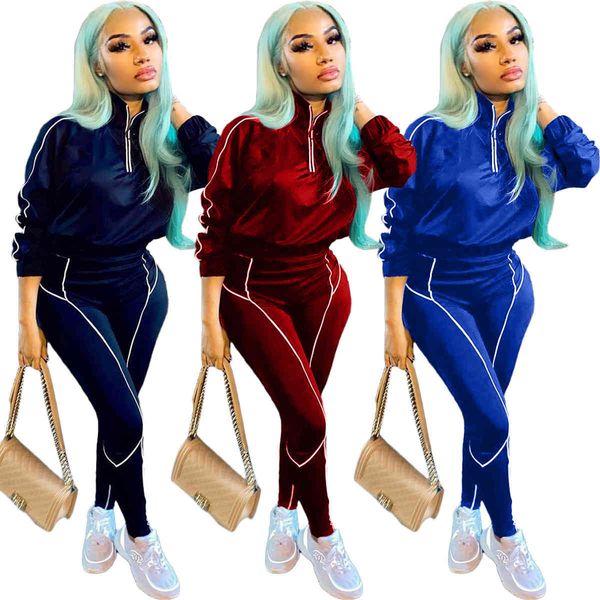 women's tracksuits designer women tracksuit 2 piece set fashion solid long sleeve zipper trousers outfits ladies casual sports suits 6g, Gray
women's tracksuits designer women tracksuit 2 piece set fashion solid long sleeve zipper trousers outfits ladies casual sports suits 6g, Gray